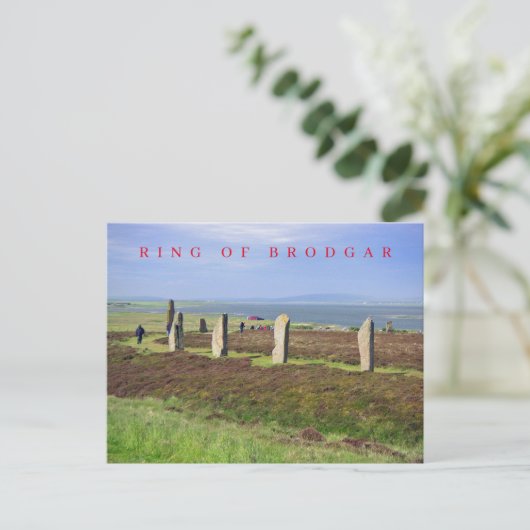 Ring van Brodgar uitzicht briefkaart (Staand voorkant)