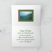 RING VAN DE KLOKKEN VAN DE KOE VAN DE FEESTDAGEN KAART (Binnen)