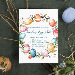 Ring van eieren en bloemen Easter Egg Hunt Kaart