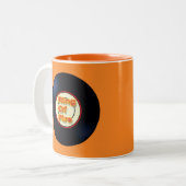 Ring van Fire Hit Song Titles Oldies Tweekleurige Koffiemok (Voorkant links)