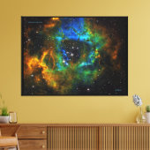 Ring van God - Rosette Nebula - onderscheiden Canv Canvas Afdruk (Insitu (Woonkamer))