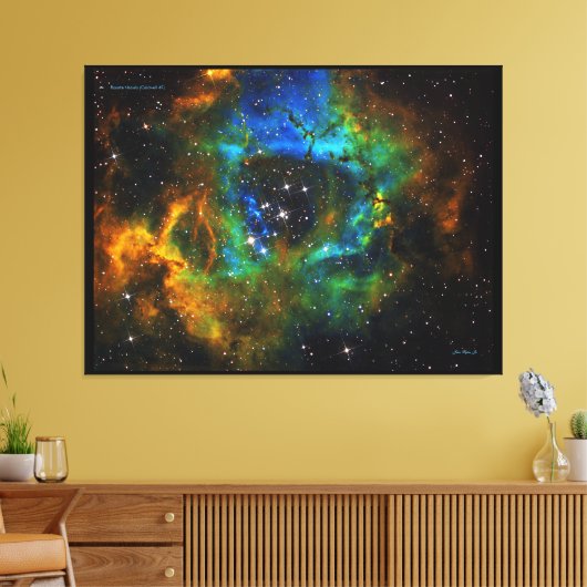 Ring van God - Rosette Nebula - onderscheiden Canv Canvas Afdruk (Insitu (Woonkamer))