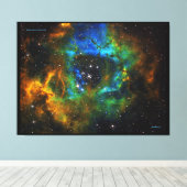 Ring van God - Rosette Nebula - onderscheiden Canv Canvas Afdruk (Insitu (Houten vloer))