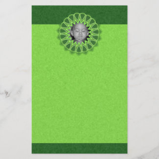 Ring van groene foto Lijst Kaleidoscope Mandala Briefpapier