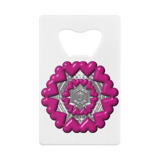 Ring van harten Valentijn Creditkaart Flessenopener (Achterkant)