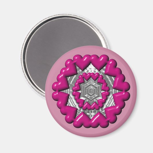 Ring van harten Valentijn Magneet (Voorkant / Achterkant)