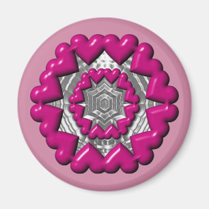 Ring van harten Valentijn Magneet