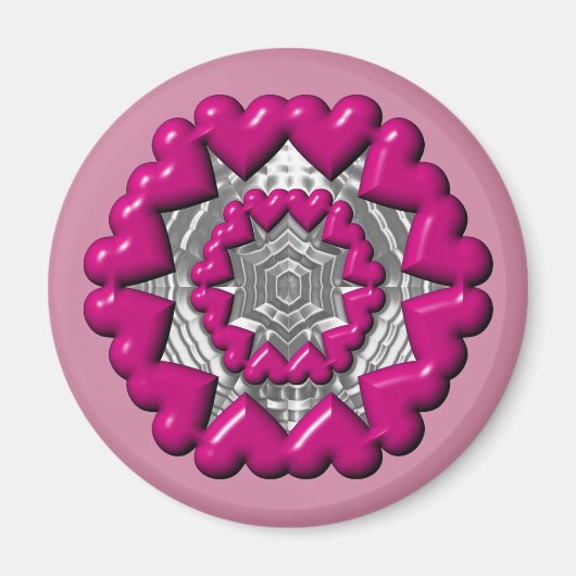 Ring van harten Valentijn Magneet (Voorkant)