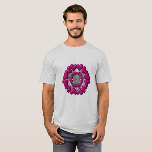 Ring van harten Valentijn T-shirt (Voorkant volledig)