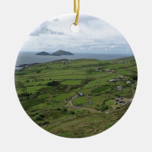 Ring van Kerry Ireland Irish Ocean Uitzicht Keramisch Ornament (Voorkant)