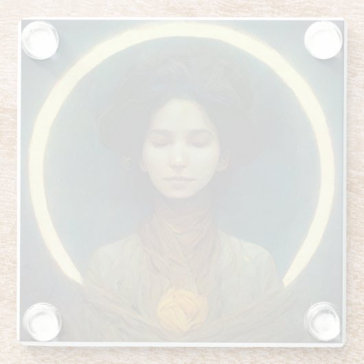 Ring van Light 2 Fantasy Sci-fi Glazen Onderzetter (Achterkant)