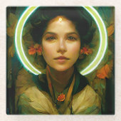 Ring van Light Fantasy Sci-fi Glazen Onderzetter (Voorkant)