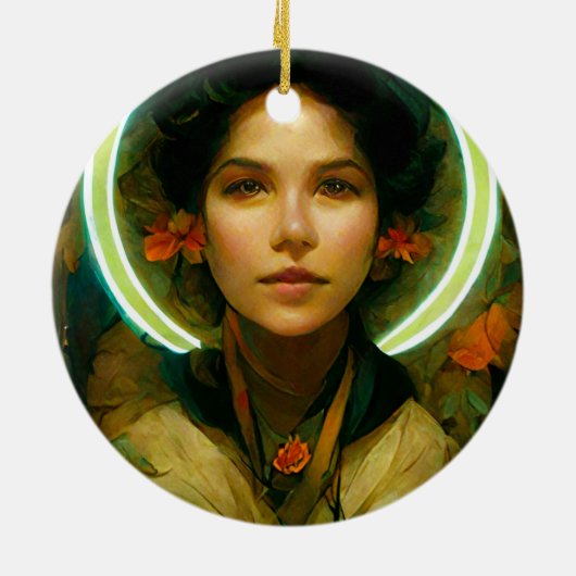 Ring van Light Fantasy Sci-fi Keramisch Ornament (Achterkant)