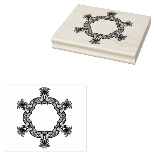 Ring van vogels rubberstempel (Gestempeld)