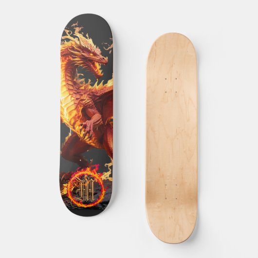 *~* Ring van Vuur AP88 Fierce Element Dragon Persoonlijk Skateboard (Voorkant)