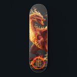 *~* Ring van Vuur AP88 Fierce Element Dragon Persoonlijk Skateboard<br><div class="desc">(Zoek code AP88 om vergelijkbare items te vinden ) Gemakkelijk overzetten naar andere Zazzle producten. Elemental Element DRAGON met RING of FIRE / FLAMESS en INITIAAL MONOGRAM voor jouw naam - Bewaar of bewerk of verwijder de tekst. Dit Fierce Populaire trending skateboard Chinese stijl custom pro Element Dragon ontwerp is...</div>