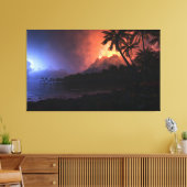 Ring van Vuur (Nacht) Canvas Afdruk (Insitu (Woonkamer))