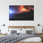 Ring van Vuur (Nacht) Canvas Afdruk (Insitu (Slaapkamer))