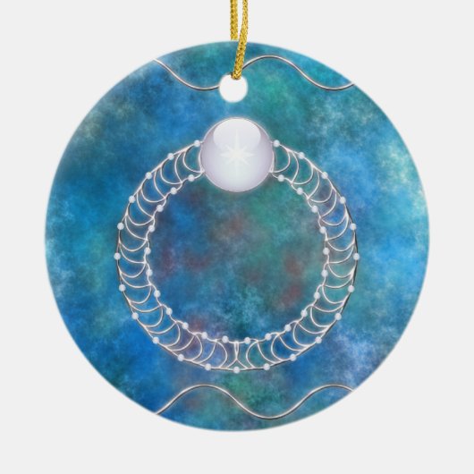 Ring van waterversiering keramisch ornament (Voorkant)