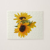 Ring van zonnebloemen legpuzzel (Horizontaal)