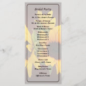 Ring van Zonnebloemen Wedding Programma Programmakaart (Achterkant)