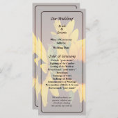 Ring van Zonnebloemen Wedding Programma Programmakaart (Voorkant / Achterkant)