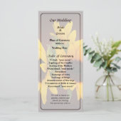 Ring van Zonnebloemen Wedding Programma Programmakaart (Staand voorkant)