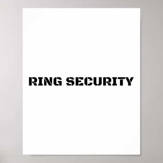 Ring Veiligheid Grappige Bruid Bruidegom Party Gif Poster (Voorkant)