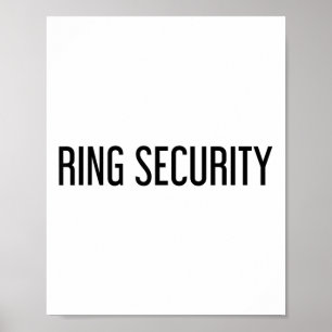 Ring Veiligheid Grappige Bruid Bruidegom Party Gif Poster