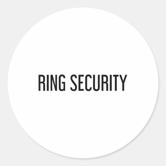 Ring Veiligheid Grappige Bruid Bruidegom Party Gif Ronde Sticker (Voorkant)
