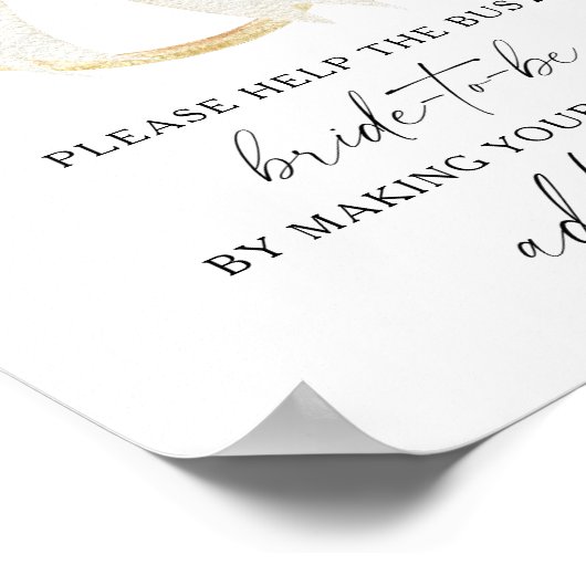 Ring Vrijgezellenfeest - Help de drukke bruid Poster (Hoek)