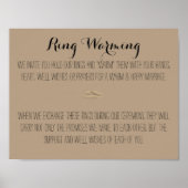 Ring Warming Sign. Poster (Voorkant)