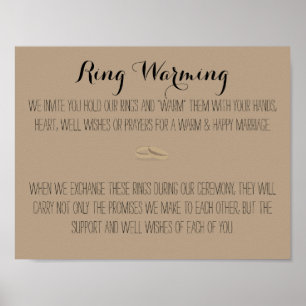 Ring Warming Sign. Poster