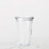 Ring Wedding Logo Jubileum Initiaal Acryl Drinkbeker (Rechts)