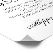 Ring zoek spel bruidsdouche bloemige bruiloft poster (Hoek)