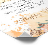 Ring zoek spel bruidsjurk bloemige trouwposter poster (Hoek)