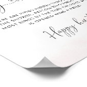 Ring zoektocht Florale blush roze gouden bruidsspe Poster (Hoek)