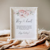 Ring zoektocht Florale blush roze gouden bruiloft  Poster
