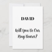 Ringbearer Aangepaste naam Eenvoudig minimaal huwe Kaart (Voorkant)