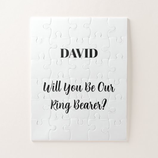 Ringbearer Aangepaste naam Eenvoudig minimaal huwe Legpuzzel (Verticaal)