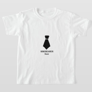 Ringbearer Dress Up Stropdas Custom Name Wedding 2 T-shirt
