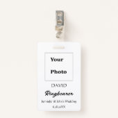 Ringbearer Eenvoudig Minimale Aangepaste naam brui Badge (Voorkant met clip)