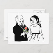 Ringbearer en Bloemenmeisje Briefkaart (Voorkant / Achterkant)