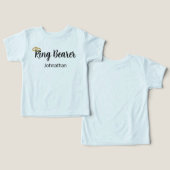 Ringbearer Script Gold Wedding Rings Boy's Name (Ontwerp Voorkant & Achterkant)