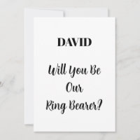 Ringbearer Wedding Simple Minimal Custom Name