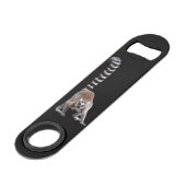 Ringbetegelde maki speed flessenopener (Achterkant Gekanteld)