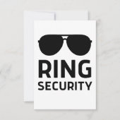 Ringbeveiliging grappige trouwringdrager jongens bedankkaart (Voorkant)