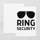 Ringbeveiliging grappige trouwringdrager jongens bedankkaart (Voorkant / Achterkant)
