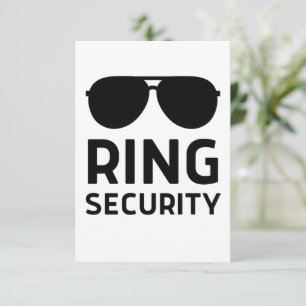 Ringbeveiliging grappige trouwringdrager jongens bedankkaart