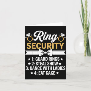 Ringbeveiliging Huwelijksfeest Grappige Ringdrager Kaart